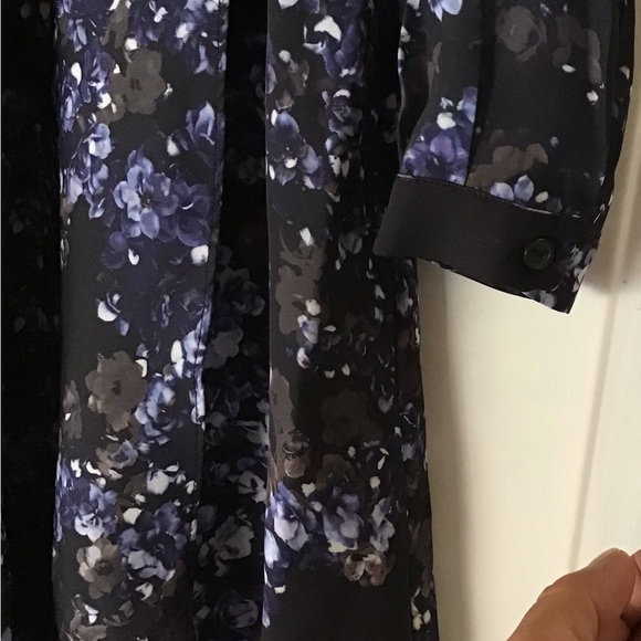 Parker dark blue bonnet long sleeve asymmetrical dress - Picture 3 of 3